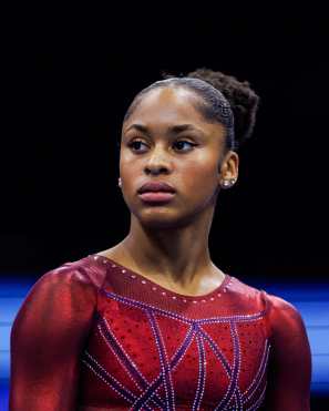 ROTTERDAM (Netherlands), 23/10/2026.- Skye Blakely of USA during the Women's All-Around final at the World Artistic Gymnastics Championships in Rotterdam, Netherlands, 23 October 2026. (Países Bajos; Holanda) EFE/EPA/IRIS VAN DEN BROEK
