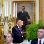 El presidente de Estados Unidos, Donald Trump, habla en Washington D. C. el 30 de septiembre del 2026. Ese día calificó la retirada de las fuerzas estadounidenses de Irak como “una victoria para Estados Unidos”. (Foto Prensa Libre: EFE).