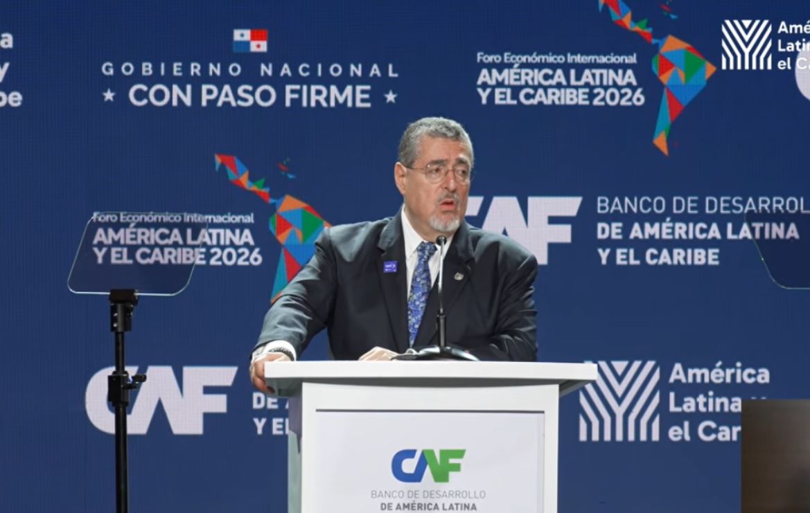 Bernardo Arévalo discurso en Foro del CAF enero del 2026