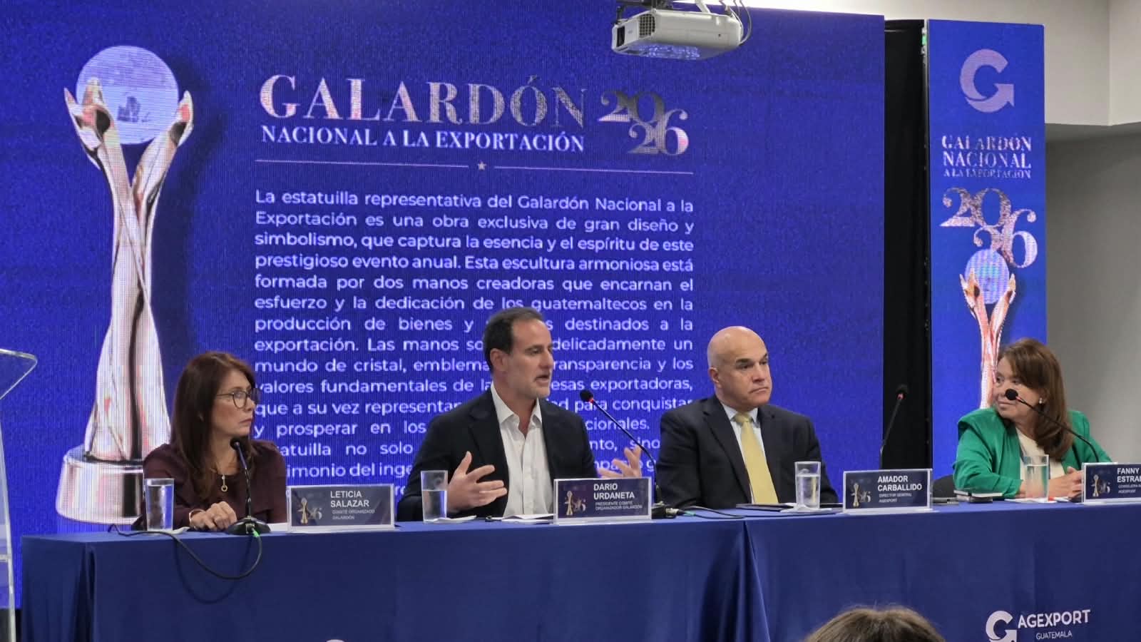 Este 15 de octubre, Agexporta presentó a las 12 empresas finalistas del Galardón Nacional a la Exportación 2026 competirán en tres categorías. Los ganadores se anunciarán el 29 de octubre, cuando también se elegirá al Exportador del Año. (Foto, Prensa Libre: cortesía Agexport)