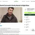 La colecta busca reunir US$15 mil para cubrir los gastos de repatriación de Mario David Coronado Juárez a Guatemala. (Foto Prensa Libre: Captura de pantalla)
