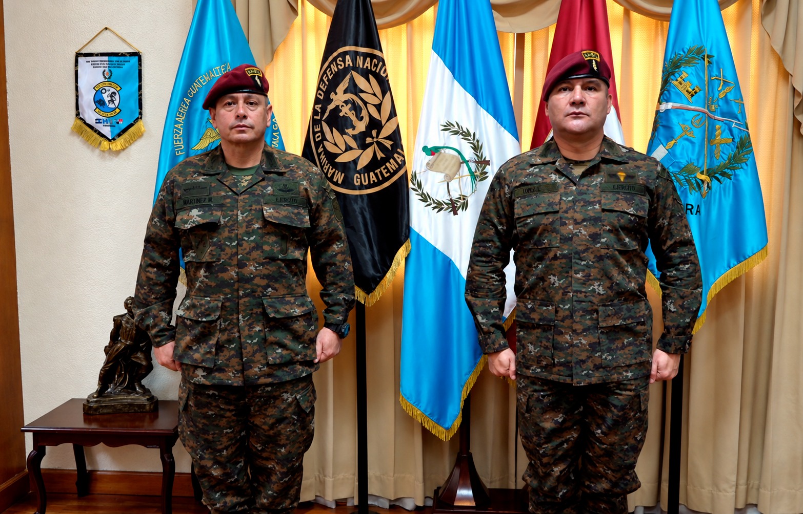 Moisés Alexander López López durante el acto en el que asumió como jefe del Estado Mayor de la Defensa Nacional.
