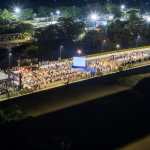 El puente Manuel José Arce conecta Guatemala y El Salvador por la frontera de Ciudad Pedro de Alvarado y La Hachadura. Tiene cuatro carriles y nuevas instalaciones para los controles fronterizos. ( Foto, Prensa Libre: cortesía RRSS Secretaría de Prensa de la Presidencia de El Salvador)