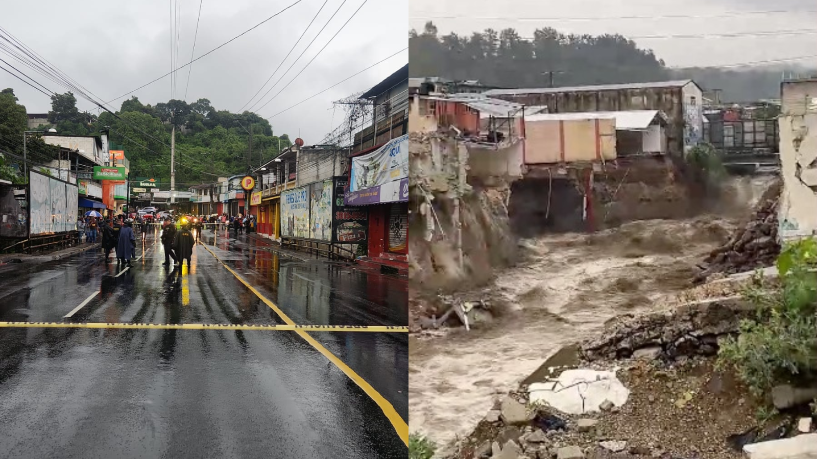 Las fuertes lluvias de este sábado agravaron la erosión provocada por el río Pinula en la zona 7 de San Miguel Petapa, donde el socavamiento avanzó hasta quedar a menos de dos metros del puente que comunica Villa Hermosa con Boca del Monte.