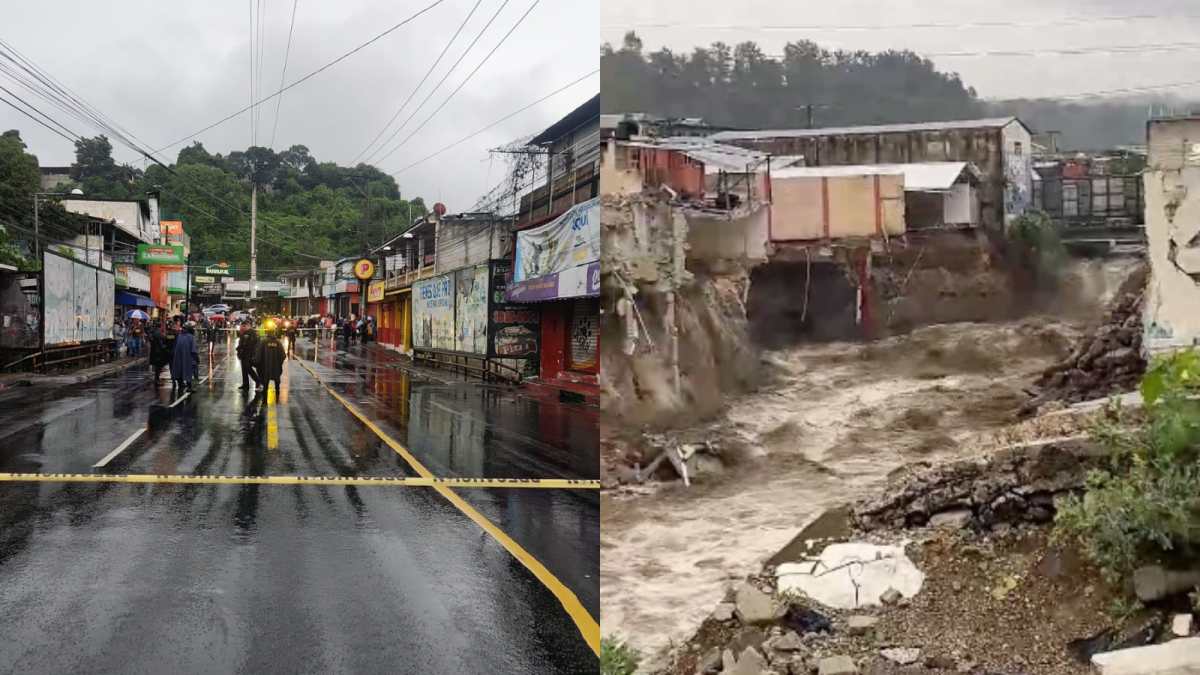 Las fuertes lluvias de este sábado agravaron la erosión provocada por el río Pinula en la zona 7 de San Miguel Petapa, donde el socavamiento avanzó hasta quedar a menos de dos metros del puente que comunica Villa Hermosa con Boca del Monte.