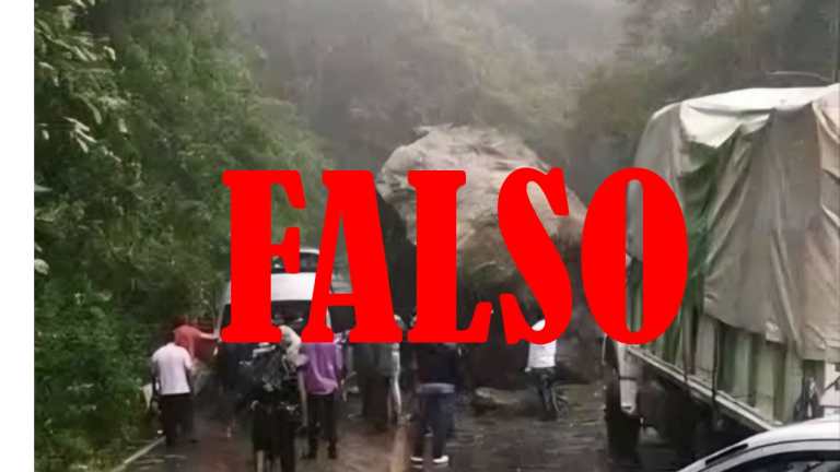 Verificamos por usted: Es falso que haya ocurrido un desprendimiento de rocas en la ruta CITO-18
