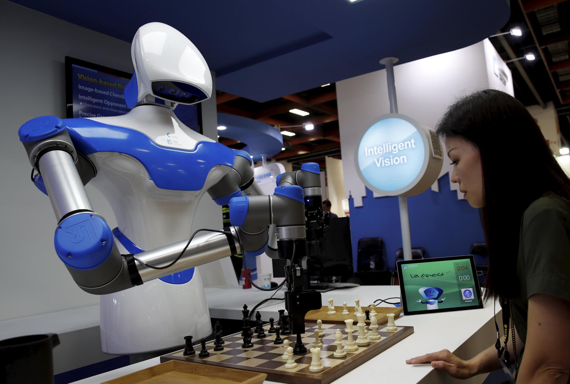 Foto de archivo de la Feria Computex de Taiwán, que se ha centrado en los últimos años en robótica e inteligencia artificial. EFE/Ritchie B. Tongo