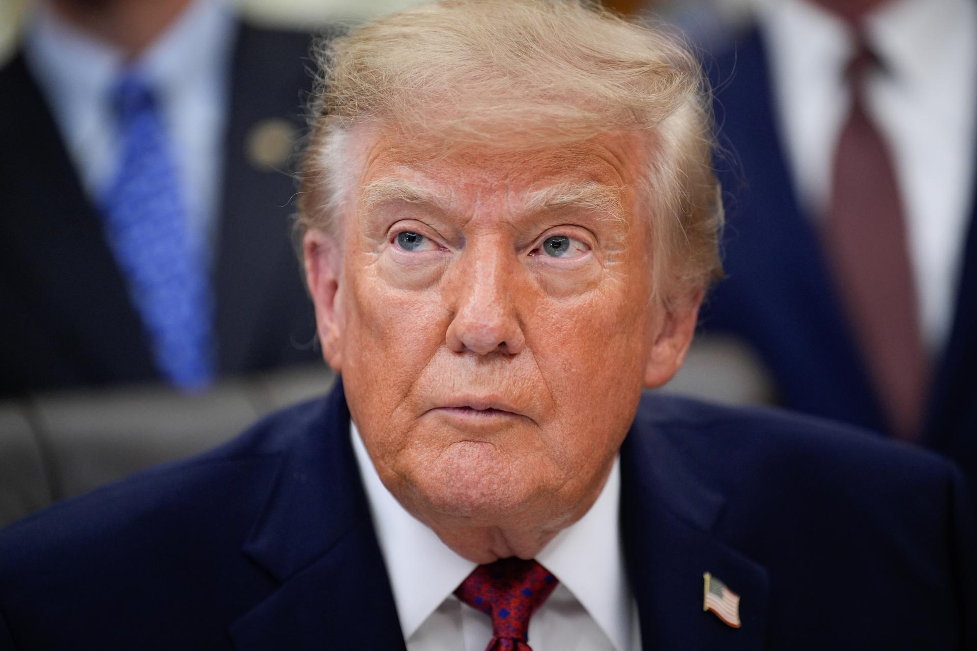 El presidente de Estados Unidos, Donald Trump,este miércoles. EFE/EPA/YURI GRIPAS / POOL